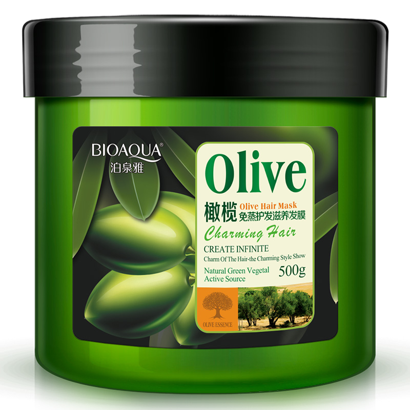 泊泉雅橄榄免蒸护理营养发膜倒膜焗油膏改善毛躁修护损伤护发素