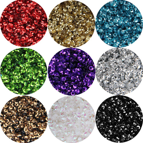 3mm concave piece, sequins, dance dress, wedding dress, belly dance accessories, sequins, shoes and clothing beauty accessories, 1700 pieces