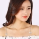 Ngôi sao với cùng đồ lót rhinestone dây đeo vai áo ngực vô hình với cổ áo dây đeo trượt kim loại khóa rộng dây áo trong Vai tráng