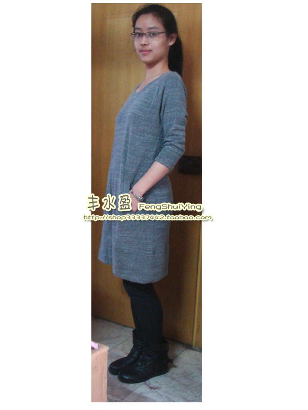 Foreign trade Export day Single soft sand Rinella Velvet with inclined intercalation bag Sleeves Straight sweaters