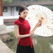 Chinese style Chinese style clothing women's cheongsam literary retro improved fashion slim temperament Tang suit tea suit Hanfu