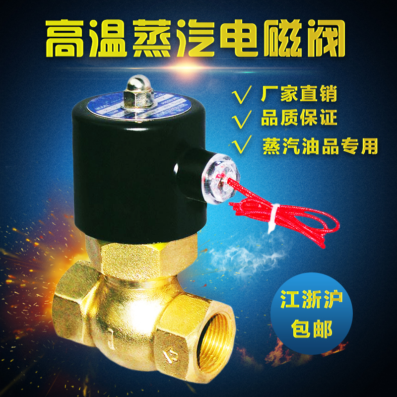Copper coil high temperature steam solenoid valve 2L US-15 20 25 4 minutes 6 minutes 1 inch and a half 2 inch 220V
