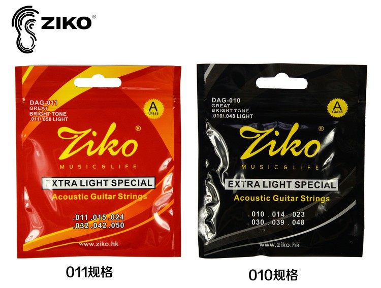 ZIKO Liou Popular Folk Guitar String DAG Series Wooden Guitar String 1 Set 6 010-050