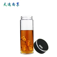 Cao borosilicate dày pha lê đáy đơn lớp cốc di động văn phòng cốc thủy tinh chịu nhiệt cốc du lịch cốc đơn giản - Tách bình cách nhiệt