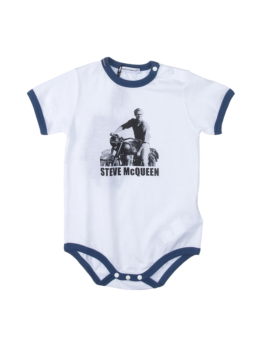 Dolce&Gabbana 白色人像印花连体衣