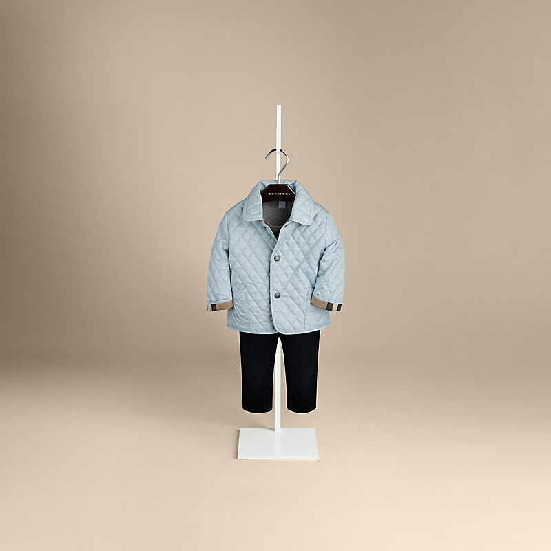 Burberry博柏利 格纹细节菱形绗缝夹克 39309701
