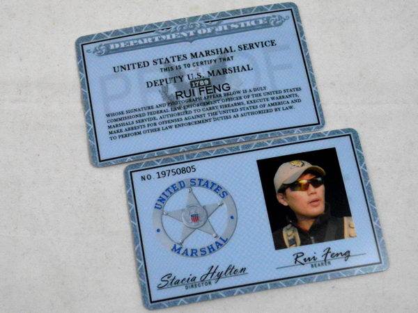 Bus card traffic card sticker custom United States Marshal federal law enforcement officer ID card - Taobao