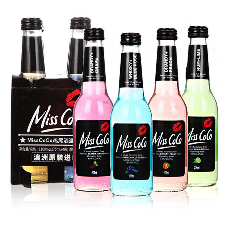 【苏宁易购】澳大利亚原装进口 Miss Coco鸡尾酒混合装275ml*4