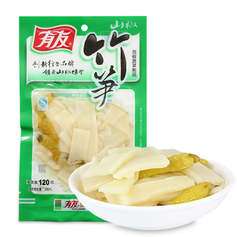 【天猫超市】有友 竹笋山椒味 120克 重庆特产 泡椒竹笋 零食小吃