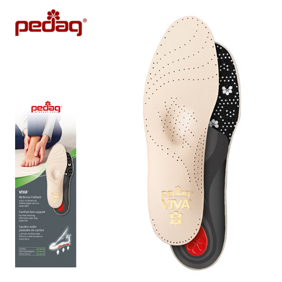 VIVA imports pedag187 188 of its Ledermis active carbon bottom care full cushion cow leather healthcare insole