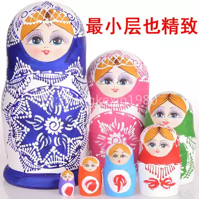 Professional Matryoshka shop imported alpine basswood tasteless hand-painted matryoshka 7 layers 0704
