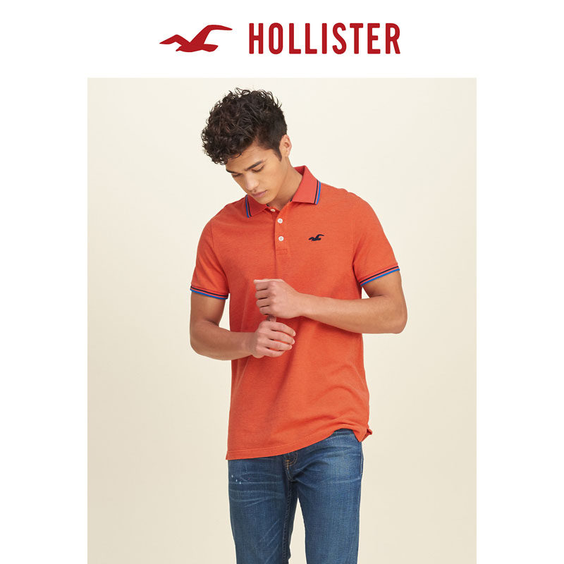 Hollister 滚边标识图样 Polo 衫 男 122609