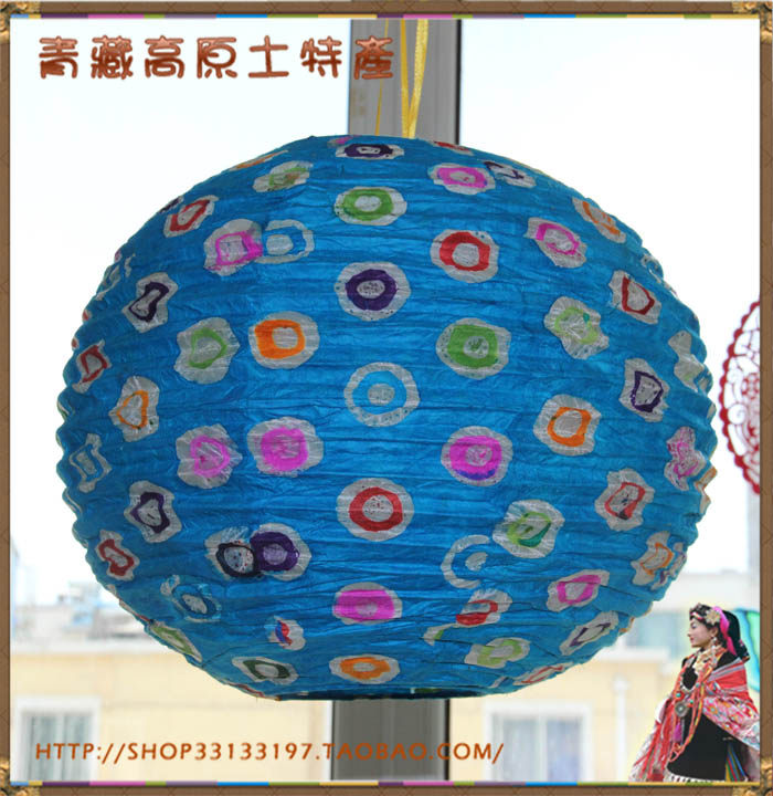 Indian hand - made paper lanterns Alpine plant lampshade Restaurant bar Yoga museum decorated round