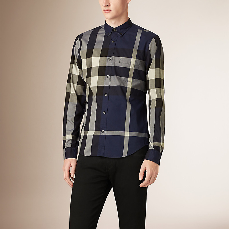 BURBERRY/博柏利超特大格纹棉质衬衫 40056531