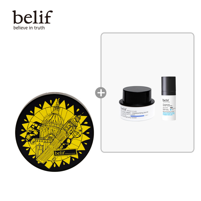 韩国LG正品belif/碧硏菲 高保湿补水炸弹粉凝气垫霜15g*2 高保湿