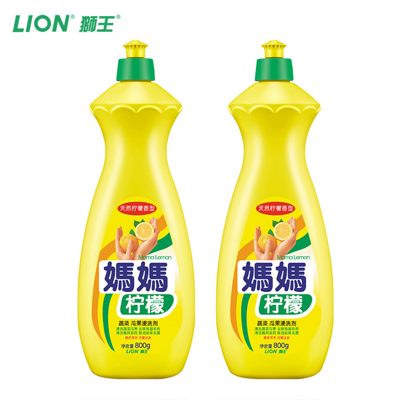 LION/狮王 妈妈柠檬柠檬浸洗剂 蔬菜瓜果餐具 洗洁精800mL*2