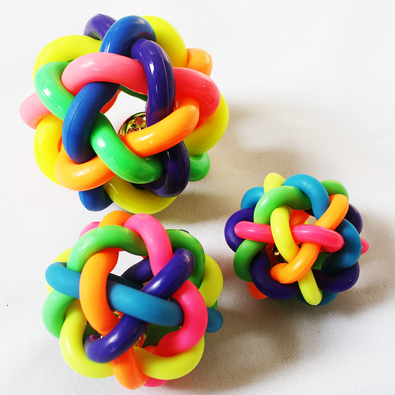 Big, medium and small colorful balls with ringing (dogs love to play) Pet toys Pet color ball toys Dog toys