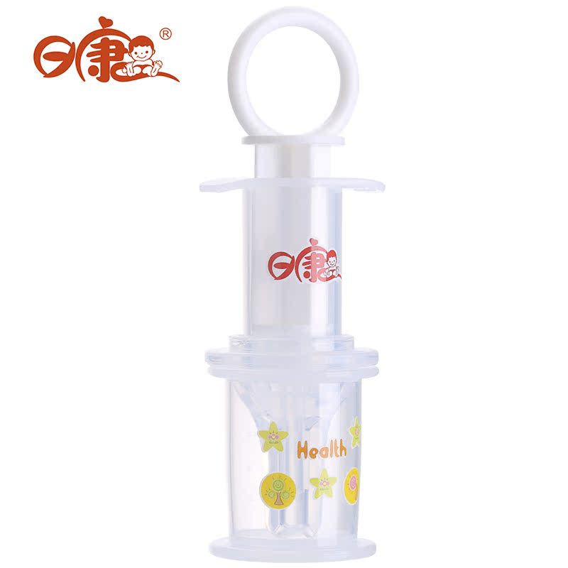 日康针筒喂药器婴儿防呛硅胶奶嘴式吃药器带刻度量杯宝宝喂水器