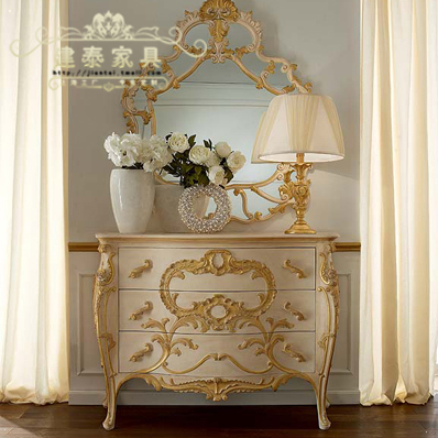 建泰欧式实木做旧柜储物柜qq054