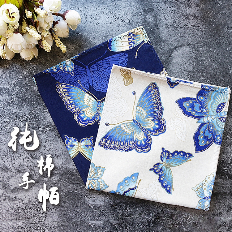 Small Handbag Pure Cotton Lady Gufeng Handkera Lady Full Cotton Suck Sweat Art Ladies Retro Ancient Wineward Paku Wind