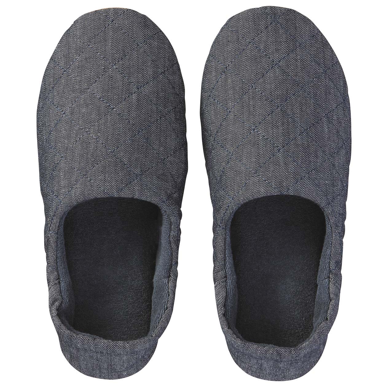 无印良品 MUJI 棉牛仔布绗缝弹力拖鞋