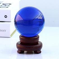 Special blue crystal ball K9 artificial crystal ball Lucky Feng Shui ball ornaments transfer ball Magic ball Photography ball