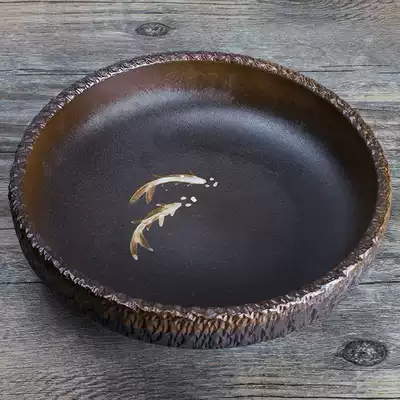 Shiqu Pavilion handmade coarse pottery tea washing cup washing large washing pen washing Japanese coarse pottery tea hand washing pattern 
