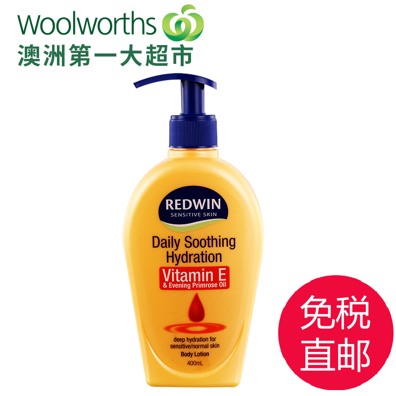 Woolworths澳洲Redwin维生素E月见草油身体乳400毫升 【3倍购买】