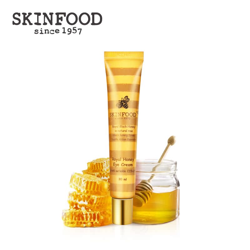skinfood思亲肤 蜂蜜活颜保湿眼霜 去细纹淡化黑眼圈眼袋补水保湿