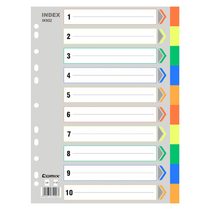 Qixin IX902 classification paper ten-color index paper plastic spacer paper 11 holes PP color 10 pages A4 paging paper