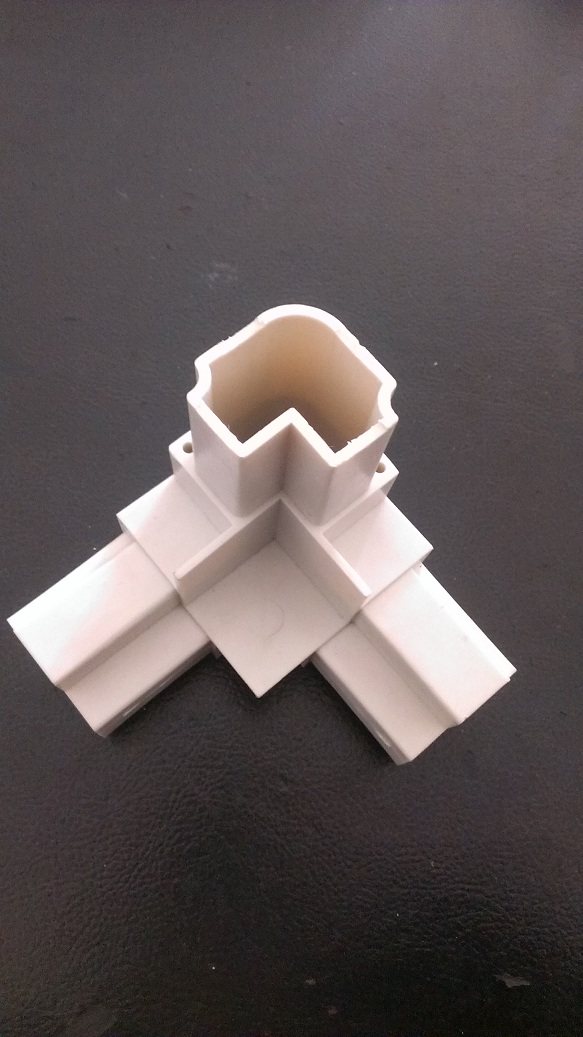 4025 aluminum alloy plug - in cabinet fan plastic angle plug - in parts