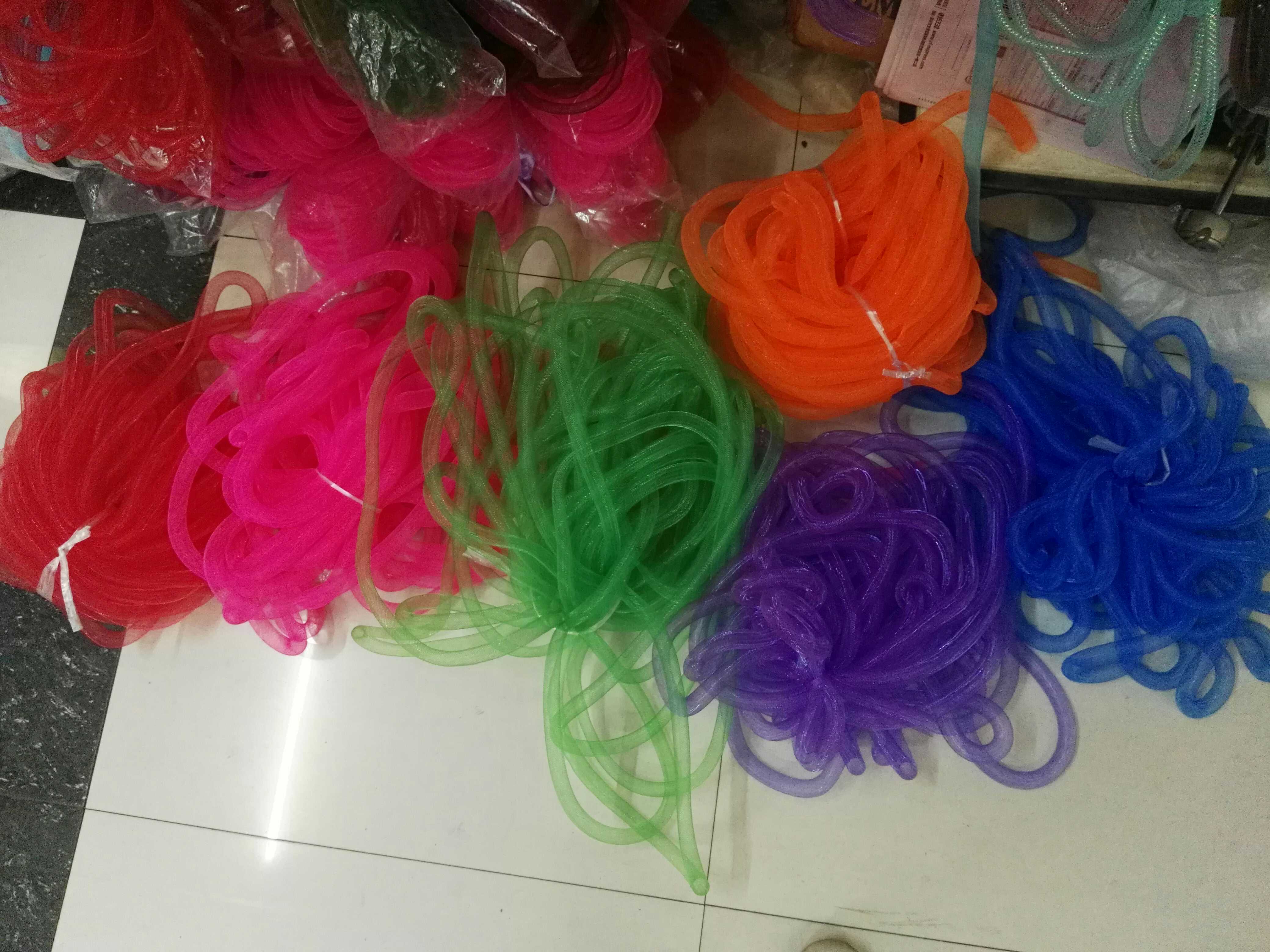 Handsome elastic network tube 16mm light plate network tube telescopic network tube is used for decoration to make rabbit ears bracelet