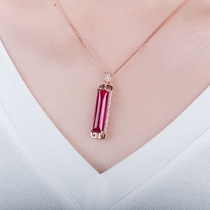 Ruby Necklace 925 Sterling Silver 2020 New Light Luxury Queen Fan choker Female Synthetic Ruby Pendant
