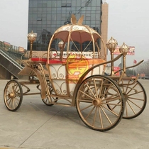  Pumpkin carriage wrought iron film and television props Princess horse-drawn car can sit on 8-person car Cinderella carriage wrought iron modeling car