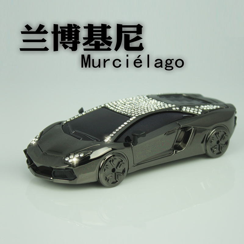 车之美 兰博基尼汽车香水座 时尚创意车模 车载镶钻水晶车模香水