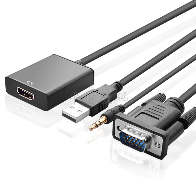1080P VGA to HDMI Converter Cable Adapter Audio USB Power