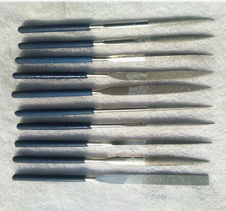 Brudiamond Alloy Filing Knife Suit Small Steel Filing Metal Polishing Tool 10 Pieces Gold Steel Mini Shkin Brocade-Taobao