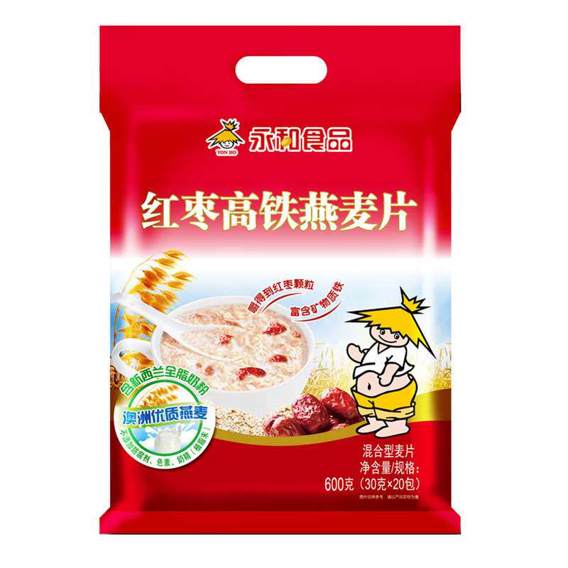【苏宁易购】永和豆浆 红枣高铁燕麦片 600g