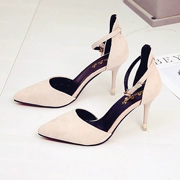 Mùa xuân 2019 phiên bản mới của Hàn Quốc của đôi dép baotou retro hoang dã sang trọng một từ khóa gót cao gót gợi cảm