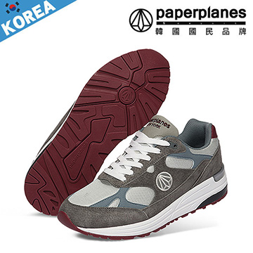 台湾官网直邮进口【PAPERPLANES韩国运动鞋】正韩制单色透气吸震(