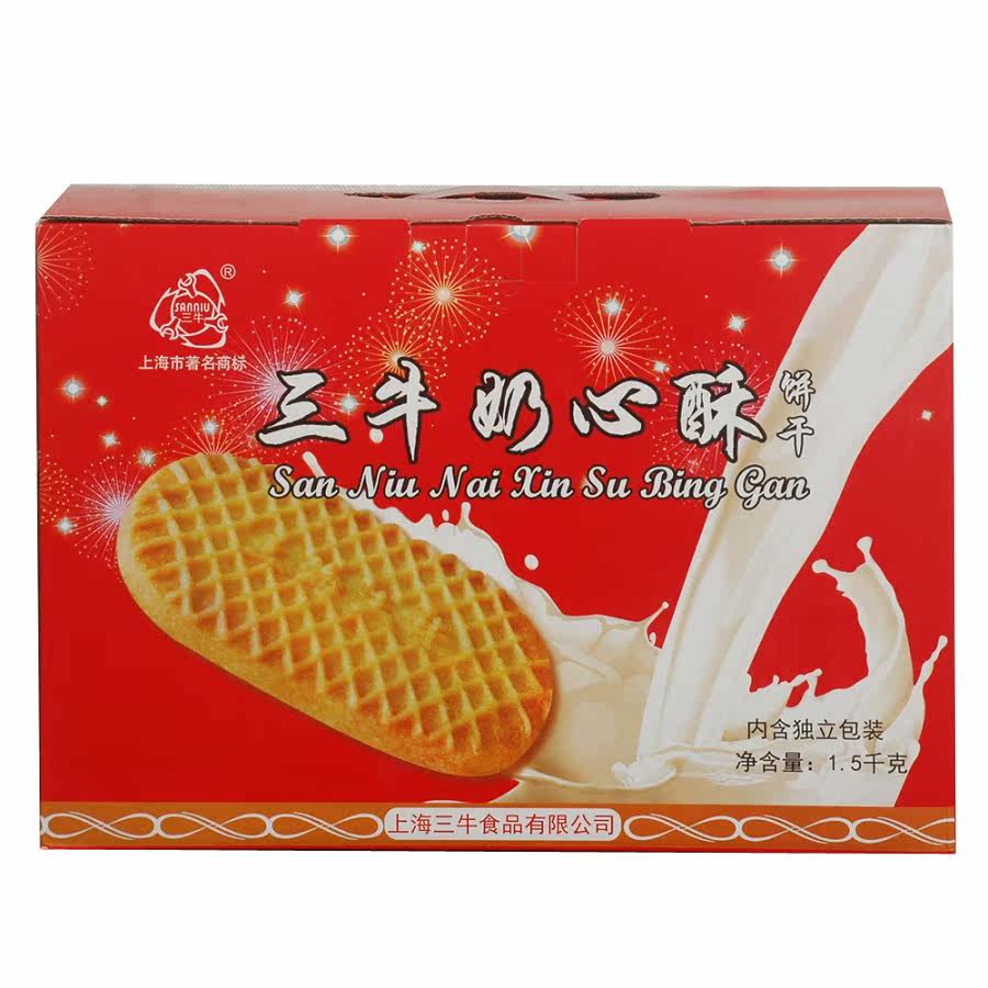 【天猫超市】三牛 奶心酥礼盒 1500g/盒 三牛 大包装