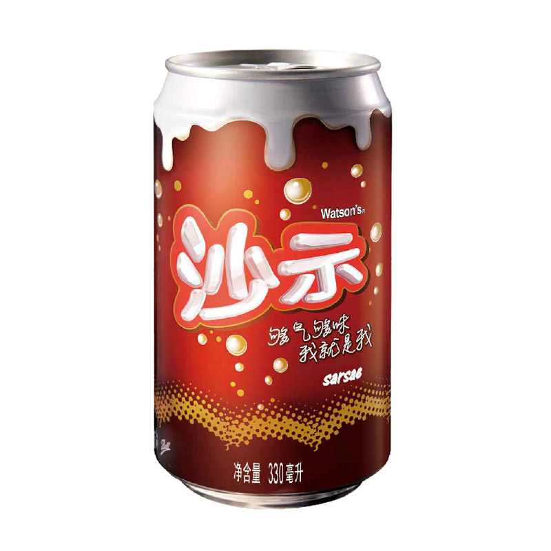 【天猫超市】屈臣氏沙示汽水330ml/罐 碳酸饮料汽水