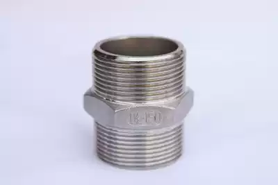 201 304 stainless steel outer wire connector hexagon outer wire inner joint double head double male screw short connection straight 4 points