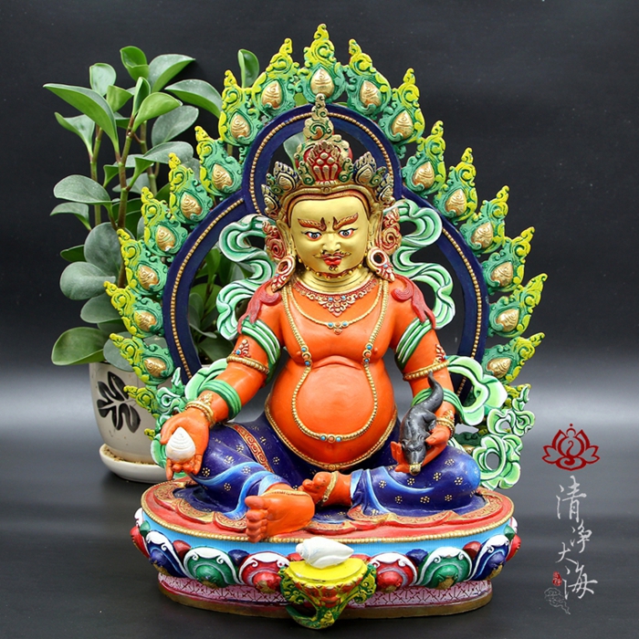 Huang Caishen Five surnames Caio Tibetan Bharan Tibet Myong Buddhism Buddha Nepal handmade red copper full-rehearsal 37