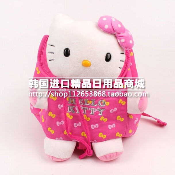 Korean imported Hello Kitty Katie Cat Cartoon Children's Shoulder Backpack Stereo Book Bag Spot