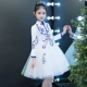 Trung Quốc phong cách catwalk dạ hội váy công chúa váy hoa cô gái chủ nhà mẫu trang phục cô gái đám cưới sợi mịn Váy trẻ em