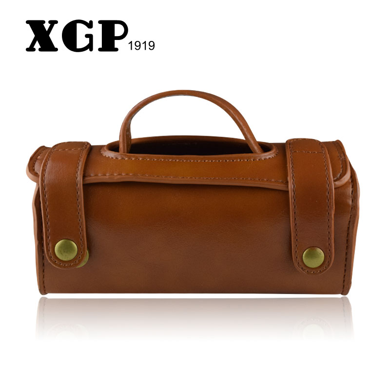 High-end men's manual razor travel bag leather luggage bag shave travel leather bag portable razor