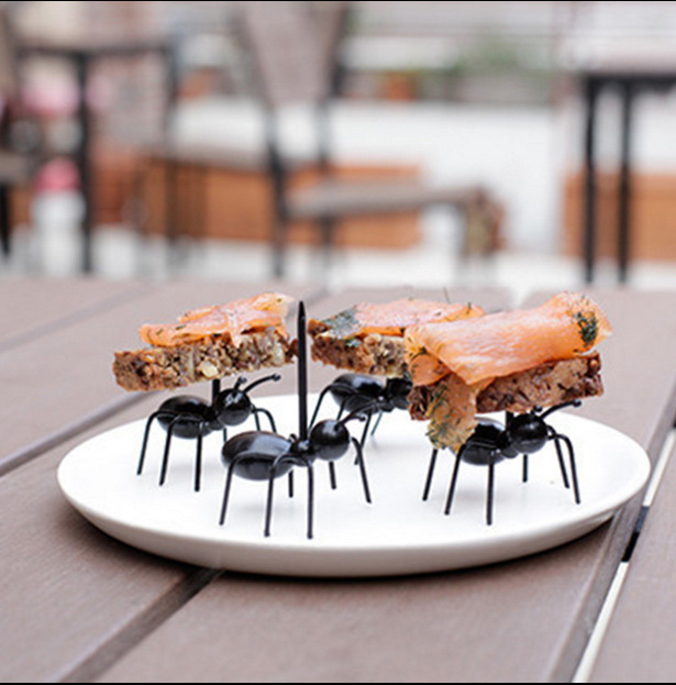 Hardworking Horse Ant Party Series Ant Toothpicks Fruit Forks in a Box of 12 Pieces