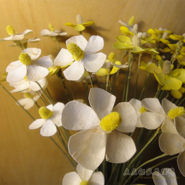 (Violet) pastoral hipster grass sticky flower home art flower arrangement Phalaenopsis natural dry flower