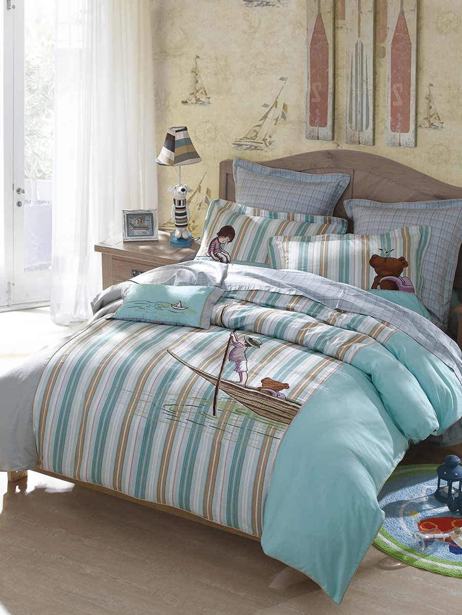 Luolai Kids/罗莱儿童 小航海家全棉六件套1.5米床